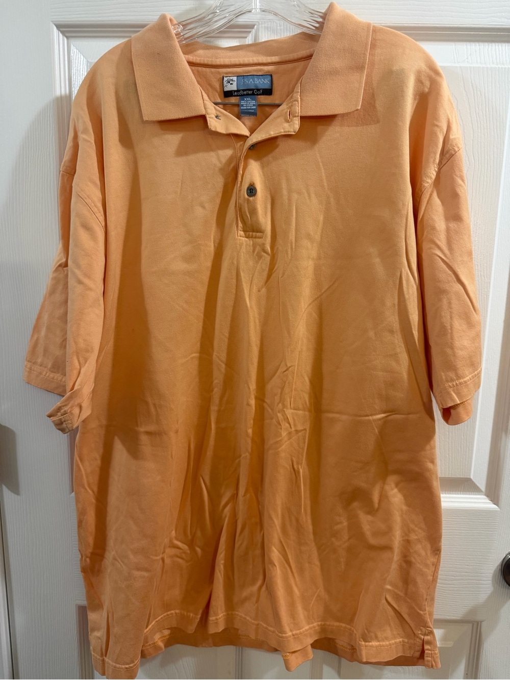 Jos. A. Bank Men's Peach-Orange Ledbetter Golf Polo Shirt